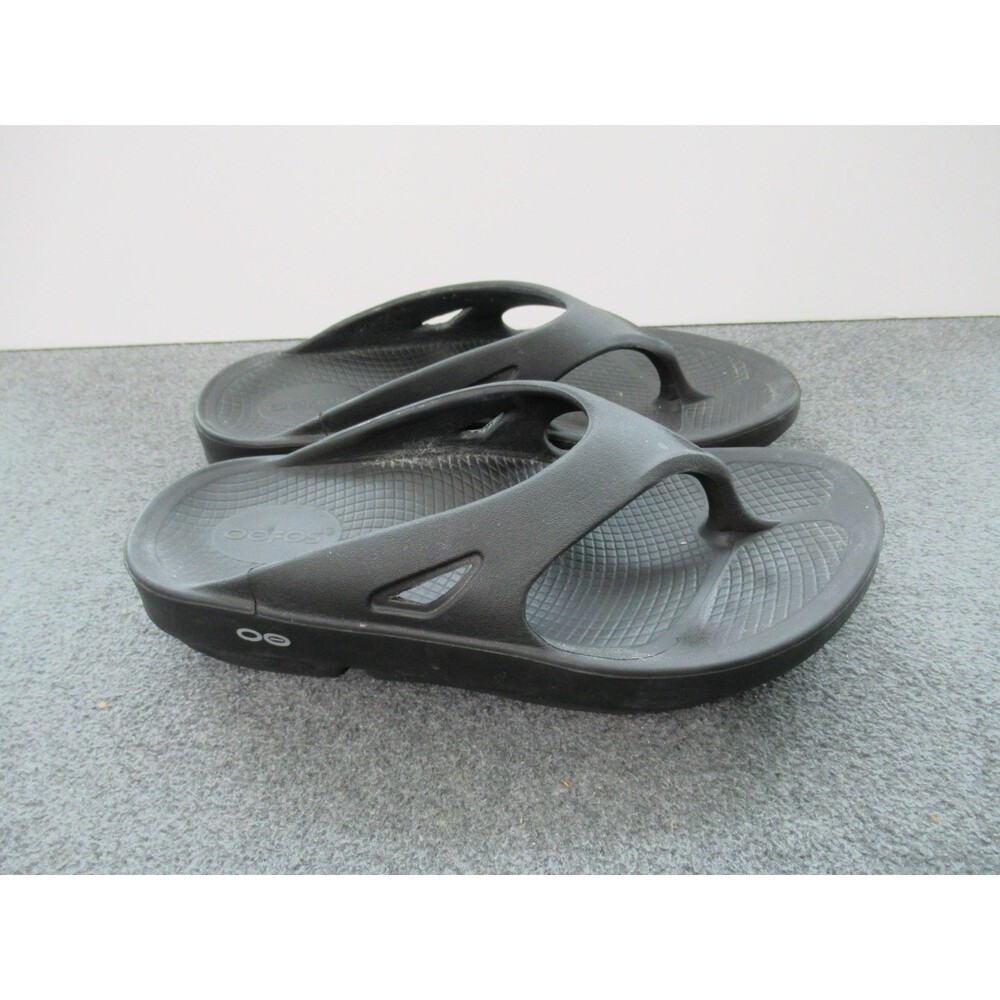 OOFOS Unisex Thong Sandal Size M6 W8 Black OOahh Sport Recovery Slide